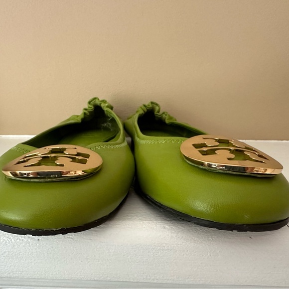 Tory Burch Minnie Flats 8.5 Green - Picture 2 of 5